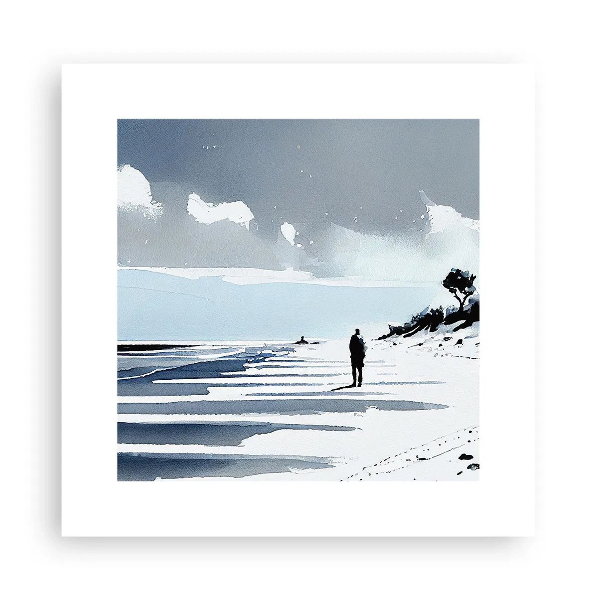 Poster - Allein sein - 30x30 cm