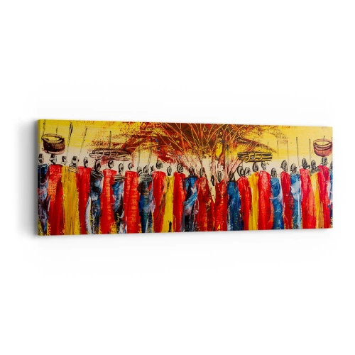 Bild auf Leinwand - Leinwandbild - Dort, dort, dort gehen sie - 90x30 cm