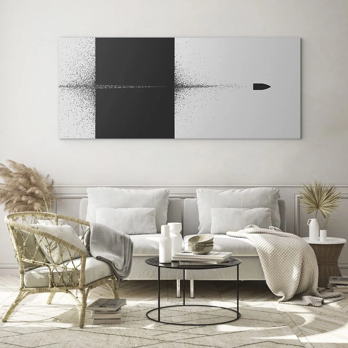 Glasbild - Bild auf glas - Direkt zum Ziel - 100x40 cm