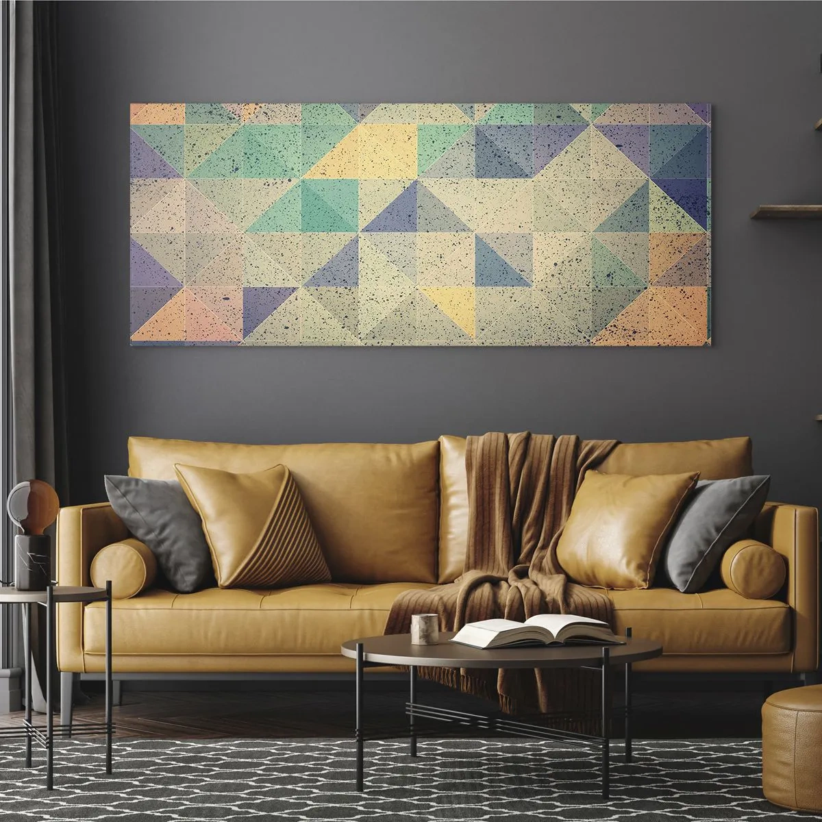 Glasbild - Bild auf glas - Republik der Dreiecke - 100x40 cm