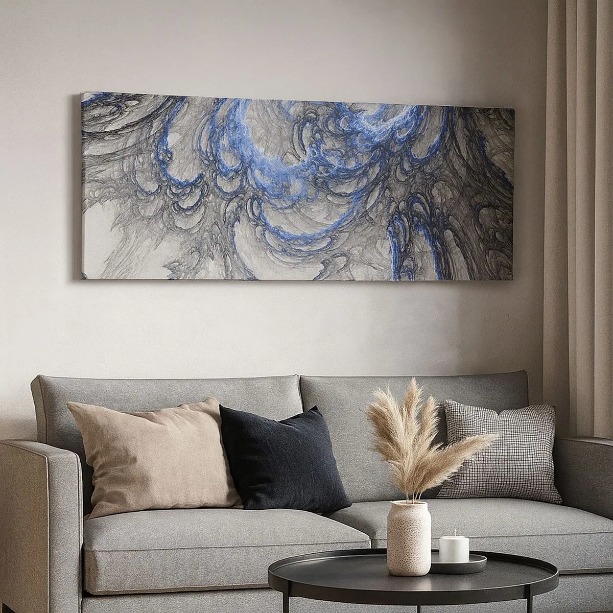 Bild auf Leinwand - Leinwandbild - Die Geburt einer Welle - 100x40 cm
