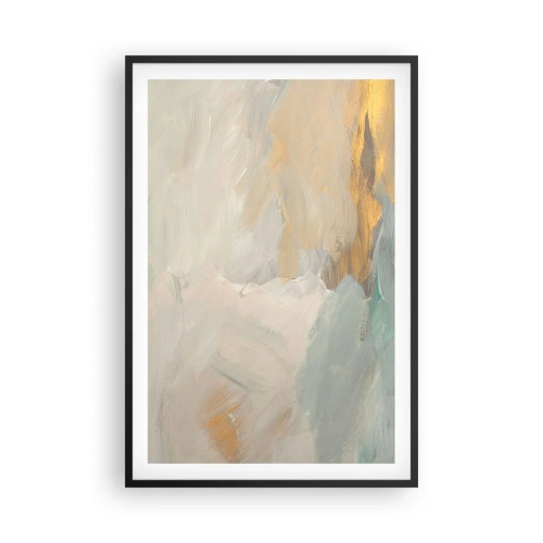 Poster in einem schwarzem Rahmen - Abstraktion – das Land der Sanftheit - 61x91 cm