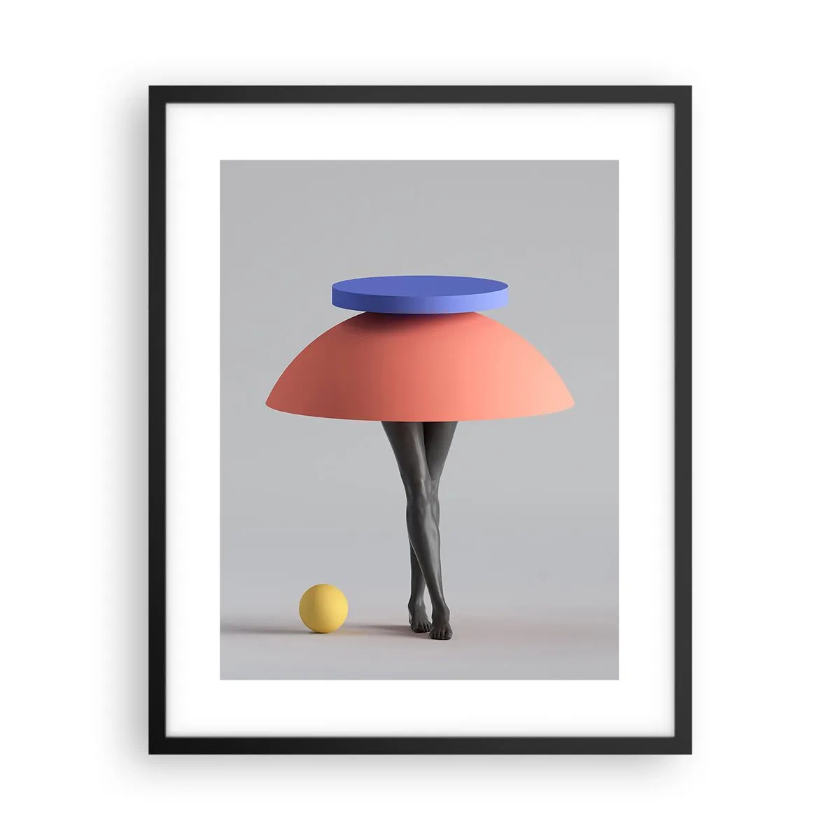 Poster in einem schwarzem Rahmen - Surrealistische Komposition - 40x50 cm