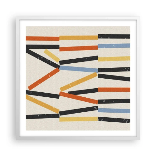 Poster in einem weißen Rahmen - Komposition auf der Ebene - 60x60 cm