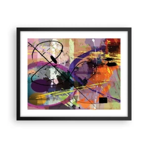 Poster in einem schwarzem Rahmen - Du kannst geradeaus oder umhergehen - 50x40 cm