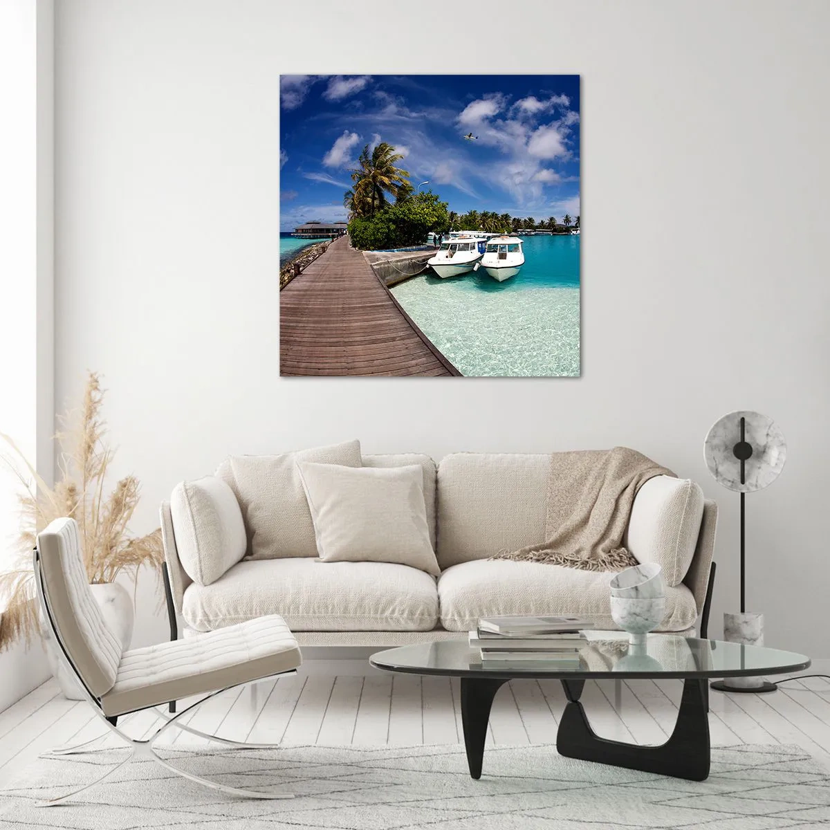 Glasbild - Bild auf glas - Doch das Paradies gibt es - 50x50 cm