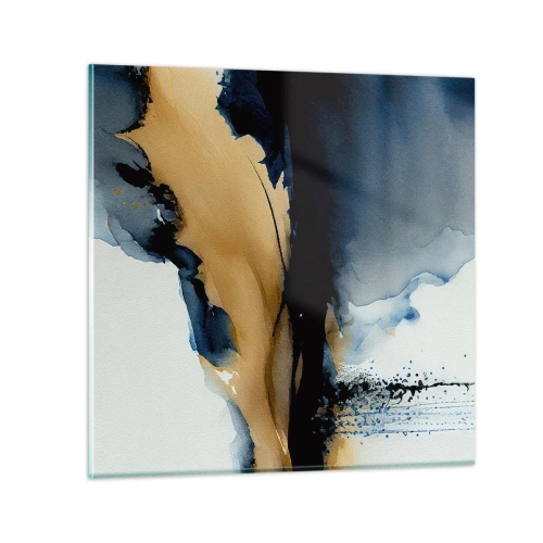 Glasbild - Bild auf glas - Hinter dem Vorhang - 50x50 cm