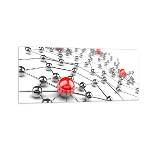 Glasbild - Bild auf glas - Silbriges Netz - 100x40 cm