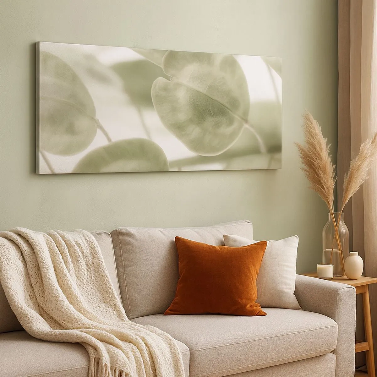 Bild auf Leinwand - Leinwandbild - Am Anfang waren Blätter... - 100x40 cm