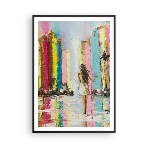 Poster in einem schwarzem Rahmen - Folge mir - 70x100 cm