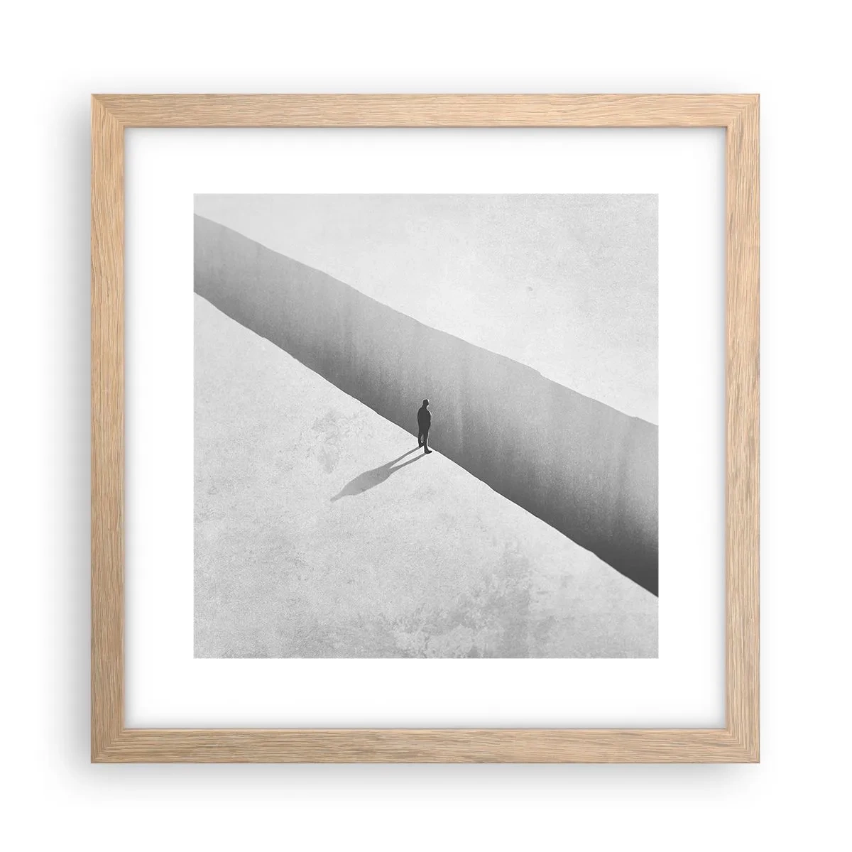 Poster in einem Rahmen aus heller Eiche - Klares Ziel - 30x30 cm