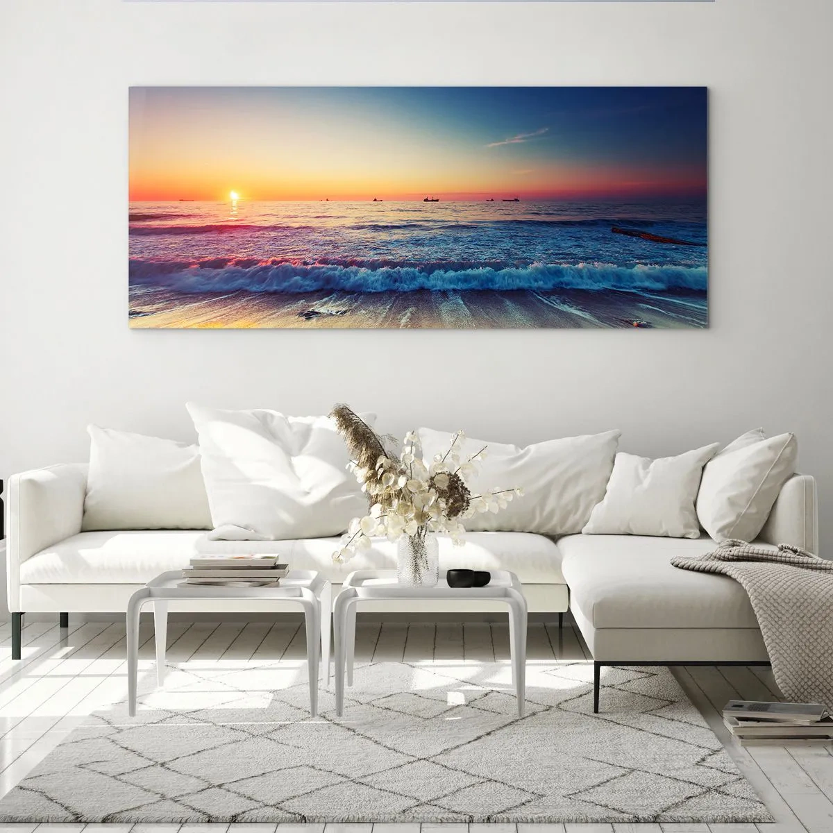 Glasbild - Bild auf glas - Was ist mit dem Horizont? - 90x30 cm