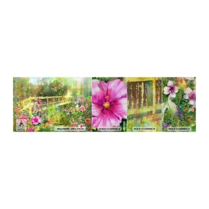 Fototapeten Muster Premium Sand - Eine Brücke aus Frühlingsseufzern - Landschaft, Blumen, Garten - 100x30 cm