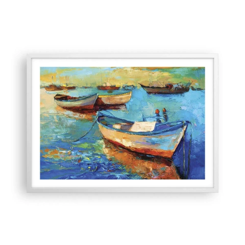 Poster in einem weißen Rahmen - In der südlichen Bucht - 70x50 cm