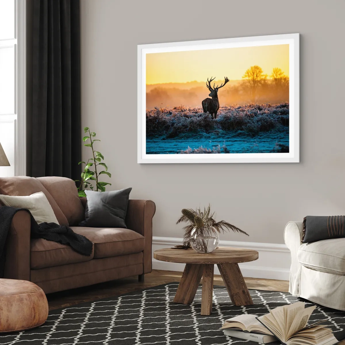 Poster in einem weißen Rahmen - Gekrönt auf seinem Besitz - 50x40 cm