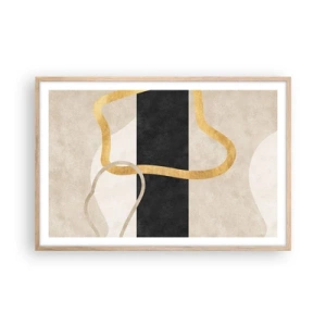 Poster in einem Rahmen aus heller Eiche - Schleifenformen - 91x61 cm