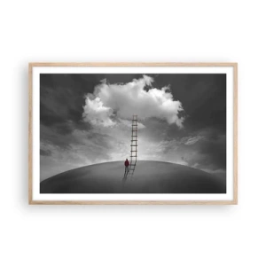 Poster in einem Rahmen aus heller Eiche - Alles ist möglich - 91x61 cm