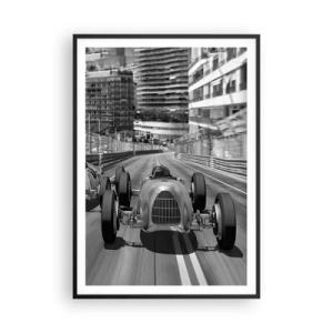Poster in einem schwarzem Rahmen - Vor langer Zeit in Monte Carlo - 70x100 cm