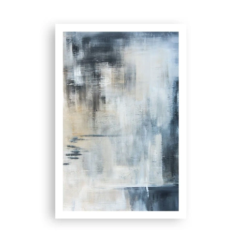 Poster - Hinter dem blauen Vorhang - 61x91 cm