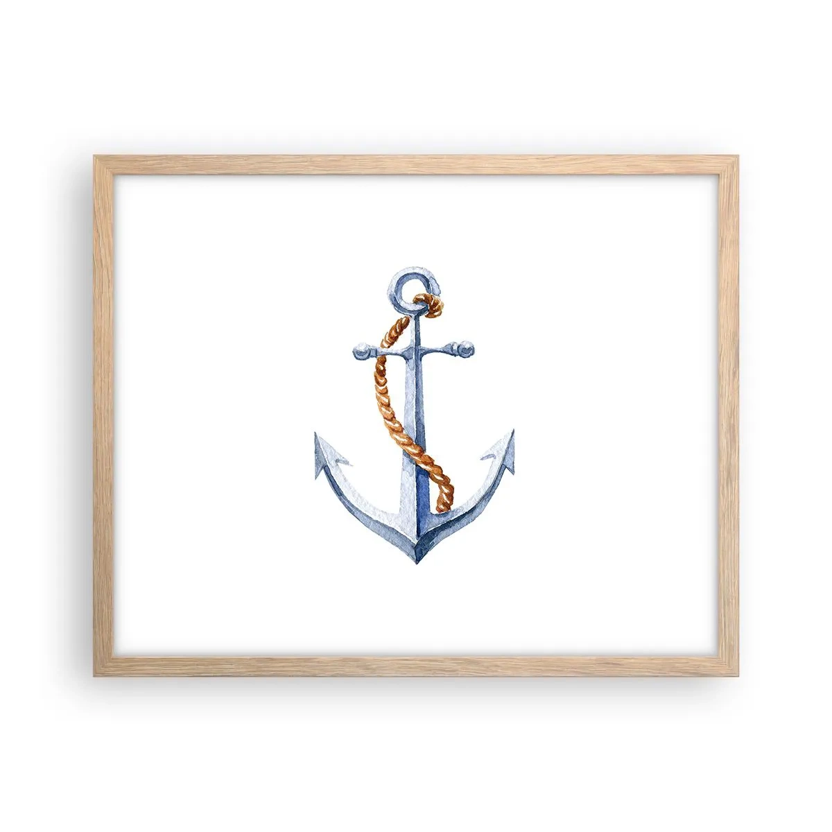 Poster in einem Rahmen aus heller Eiche - Ahoi Abenteuer! - 50x40 cm