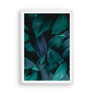 Poster in einem weißen Rahmen - Grün in sich selbst - 70x100 cm