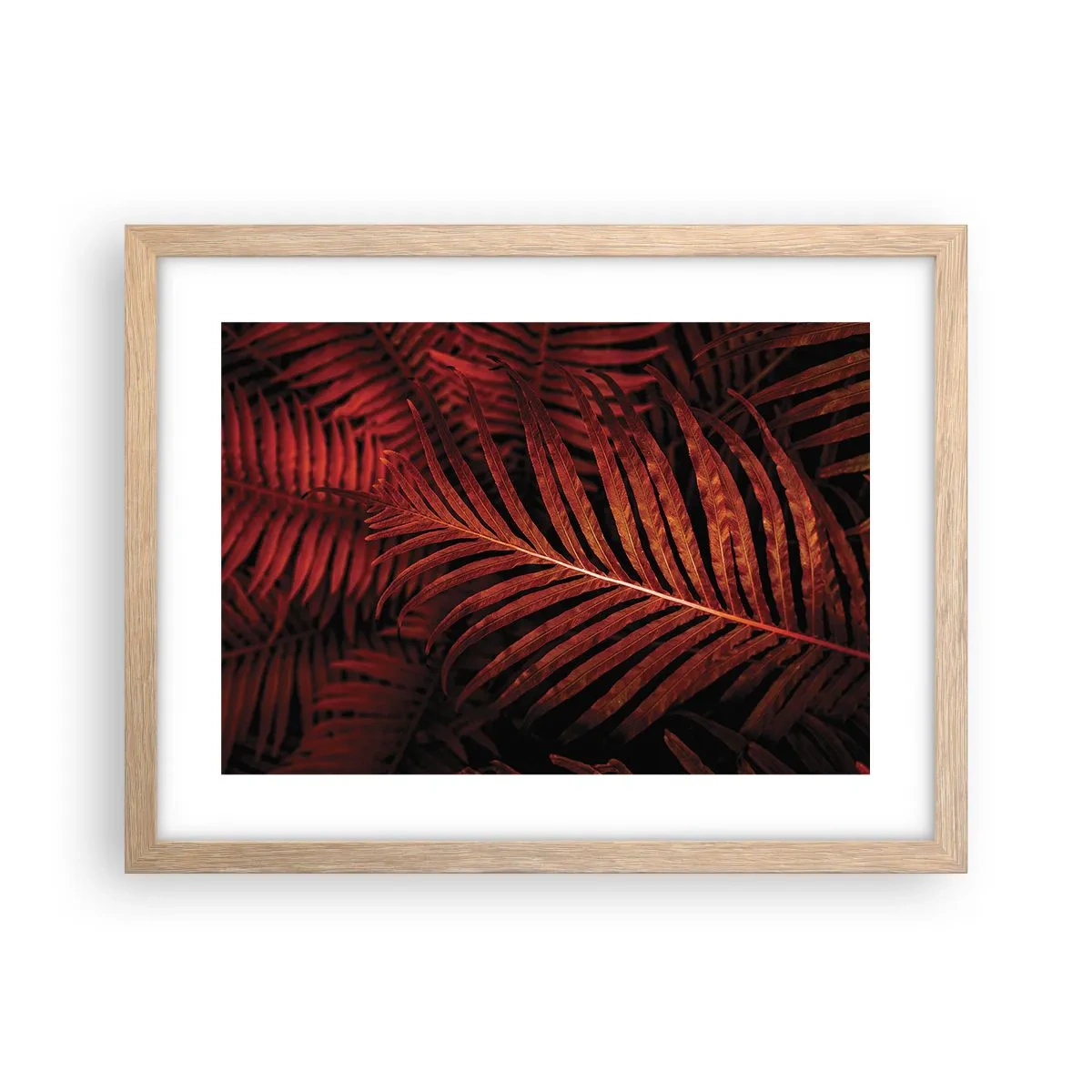 Poster in einem Rahmen aus heller Eiche - Die Hitze des Lebens - 40x30 cm