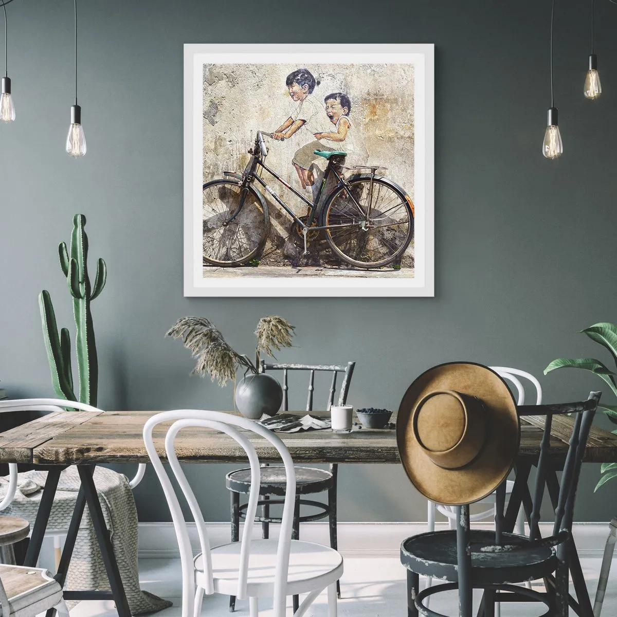 Poster in einem weißen Rahmen - Richtig oder falsch? - 40x40 cm