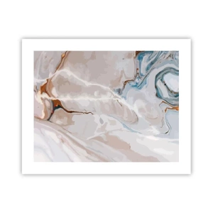 Poster - Blau schlängelt sich unter dem Weiß - 50x40 cm