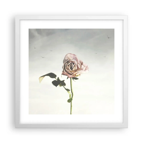 Poster in einem weißen Rahmen - Begrüßung des Frühlings - 40x40 cm