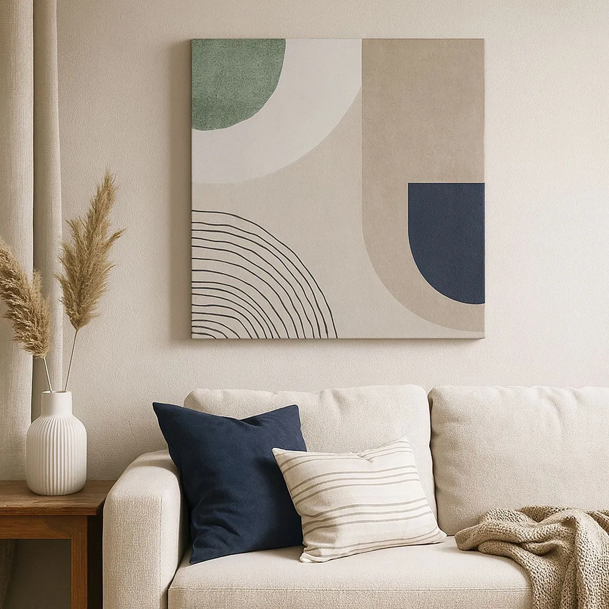 Bild auf Leinwand - Leinwandbild - Sanftheit des Ovals - 30x30 cm