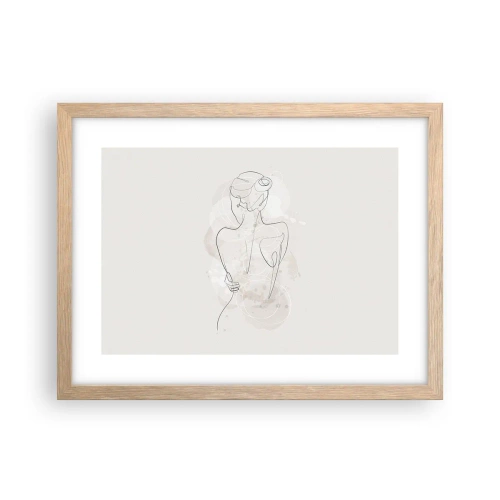 Poster in einem Rahmen aus heller Eiche - Wie ein sensibles Instrument - 40x30 cm