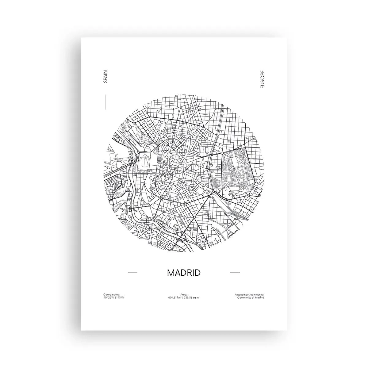 Poster - Anatomie von Madrid - 70x100 cm