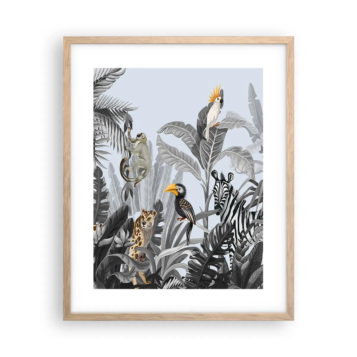 Poster in einem Rahmen aus heller Eiche - Afrikanisches Märchen - 40x50 cm