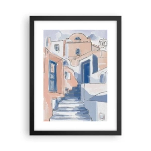 Poster in einem schwarzem Rahmen - Exotische Stadt - 30x40 cm