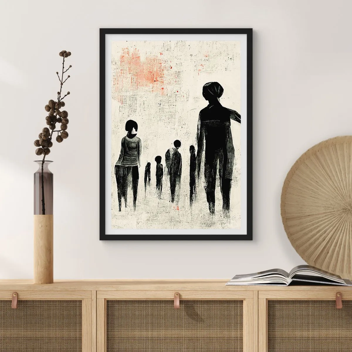 Poster in einem schwarzem Rahmen - Gegen die Einsamkeit - 30x40 cm