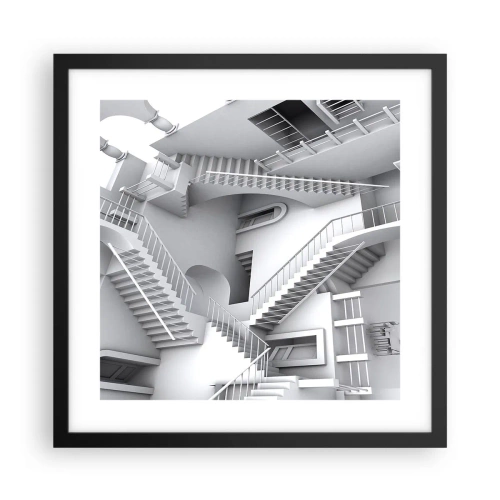 Poster in einem schwarzem Rahmen - Die Paradoxien des Weltraums - 40x40 cm