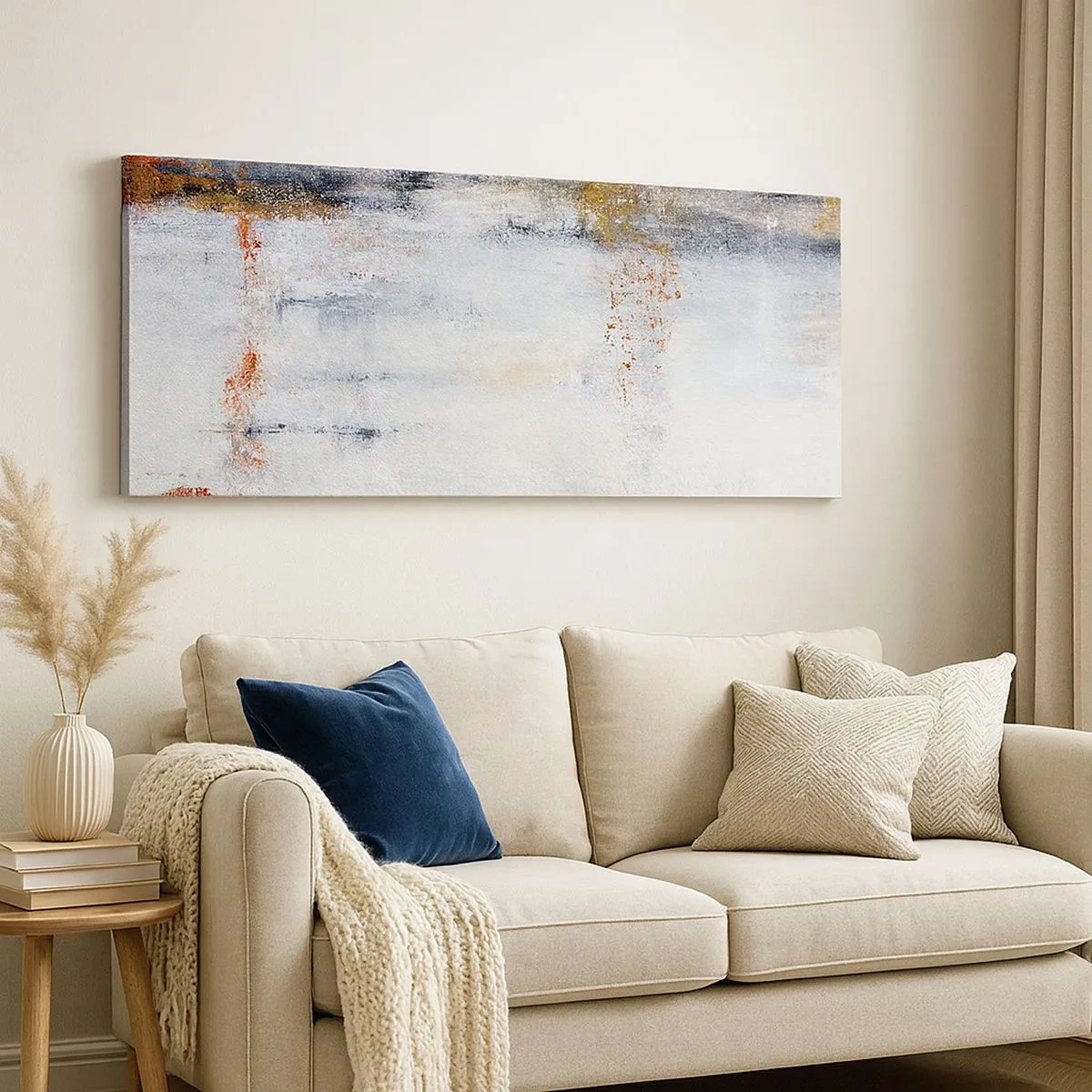 Bild auf Leinwand - Leinwandbild - Hinter dem Luftvorhang - 100x40 cm