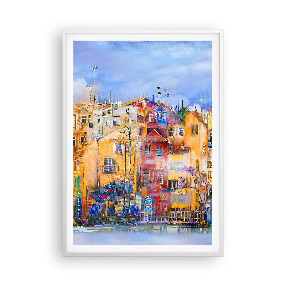 Poster in einem weißen Rahmen - Wir sind zusammen - 70x100 cm