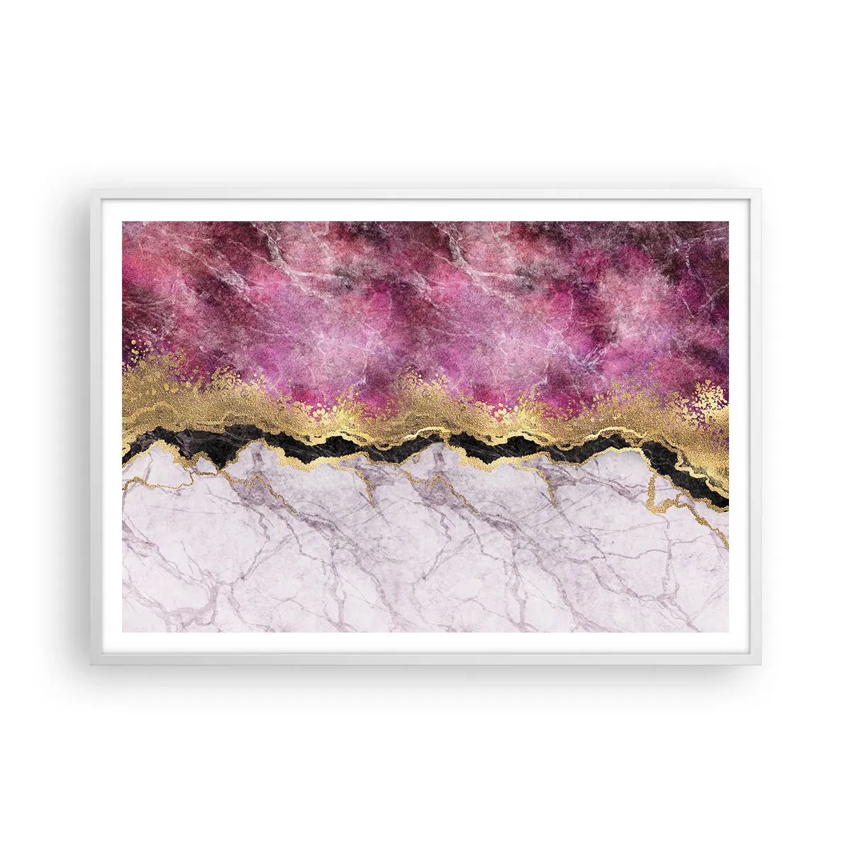 Poster in einem weißen Rahmen - An der Grenze - 100x70 cm