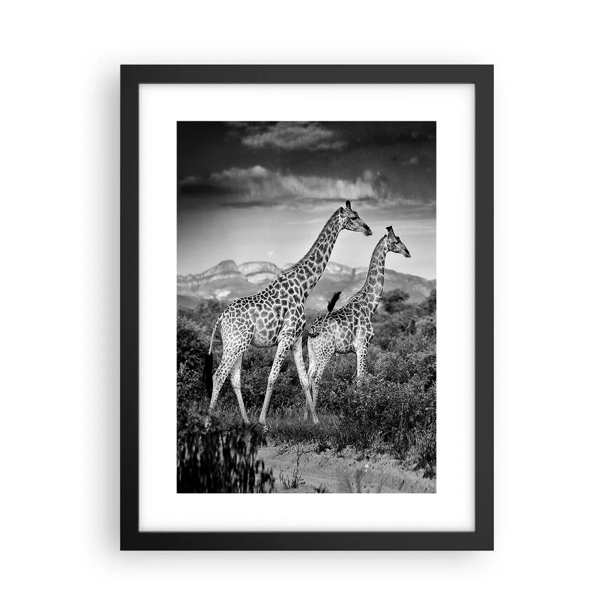 Poster in einem schwarzem Rahmen - Hohe Sphären in Afrika - 30x40 cm