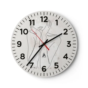Wanduhr - Glasuhr - Ein träumerischer Moment - 30x30 cm