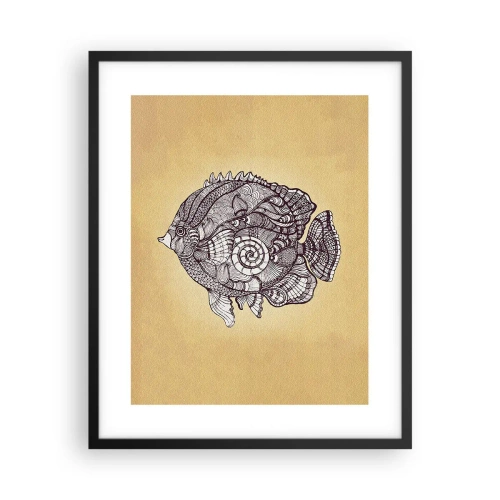 Poster in einem schwarzem Rahmen - Aus dem Ozean der Ornamente - 40x50 cm