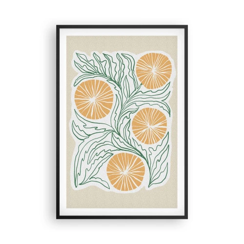 Poster in einem schwarzem Rahmen - Ethnisch mit einem Hauch von Abstraktion - 61x91 cm