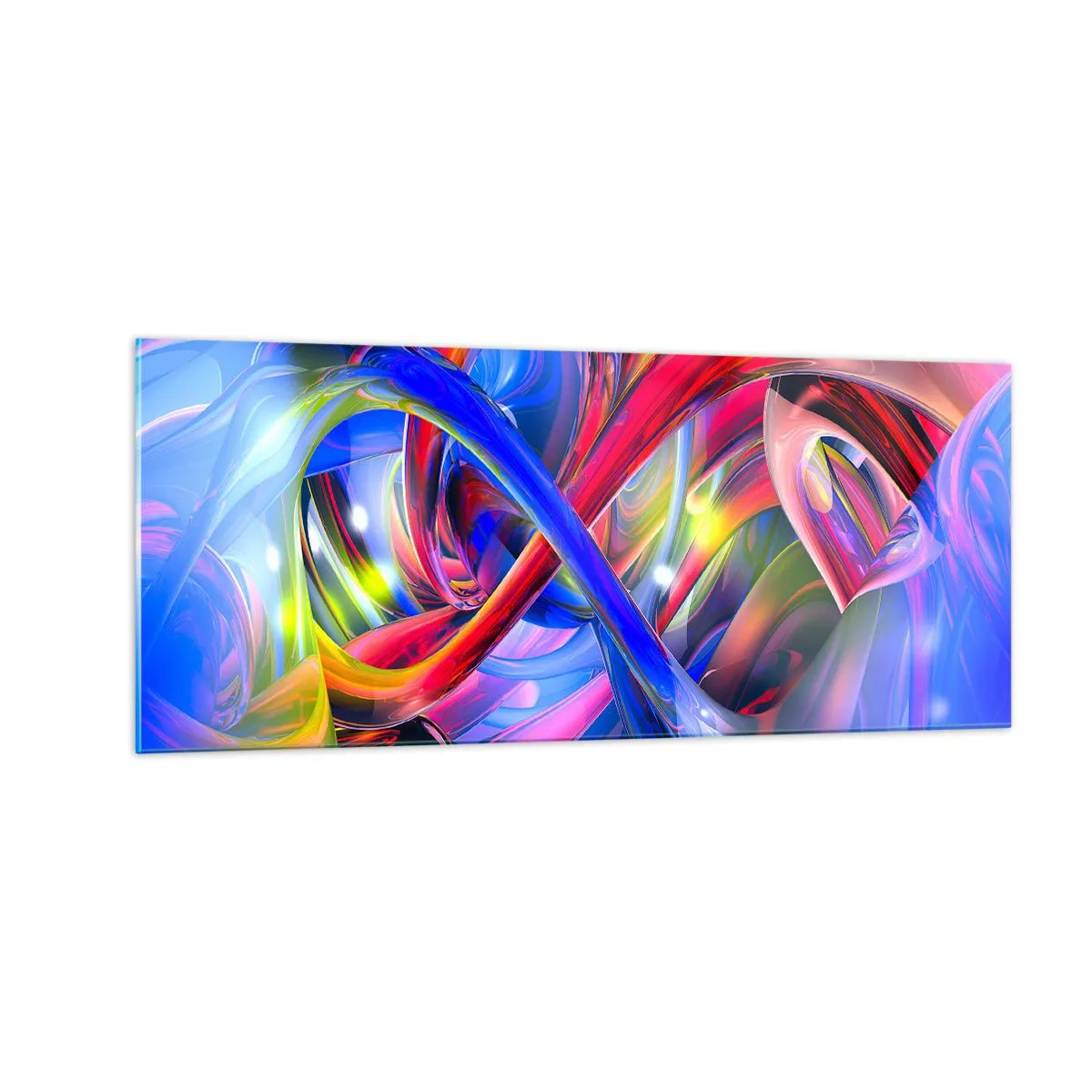 Glasbild - Bild auf glas - Ein Tanz der Farben - 100x40 cm