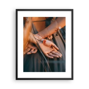 Poster in einem schwarzem Rahmen - Verbunden mit der Natur - 40x50 cm