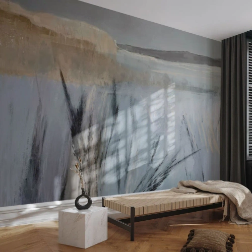 Maßgeschneiderte Fototapete Premium Sand - Winterfelder - Hell, Minimalismus, Stück