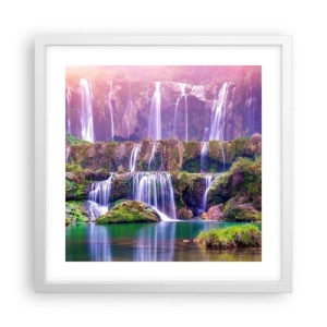 Poster in einem weißen Rahmen - Treppe zum Himmel - 40x40 cm