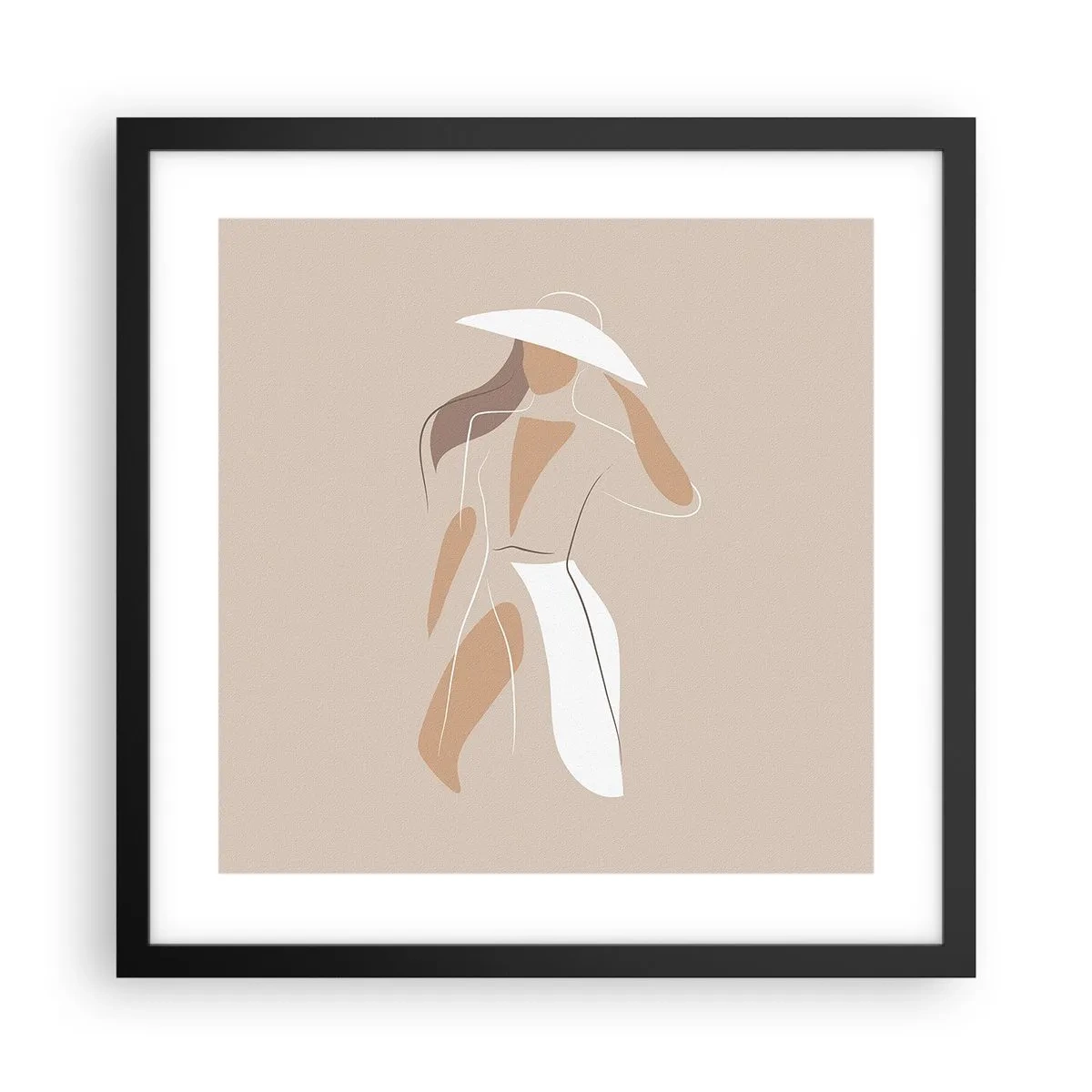 Poster in einem schwarzem Rahmen - Mode macht Spaß - 40x40 cm