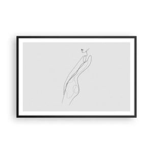 Poster in einem schwarzem Rahmen - Bloß ein Versprechen - 91x61 cm