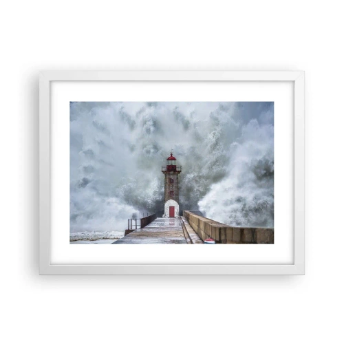 Poster in einem weißen Rahmen - Das Rauschen des Wassers, der Lärm wird wehen - 40x30 cm
